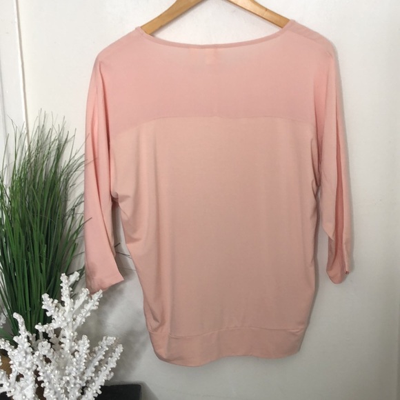 CHICO’S Collection Pink Stretch Knit Blouse Top - Picture 6 of 10